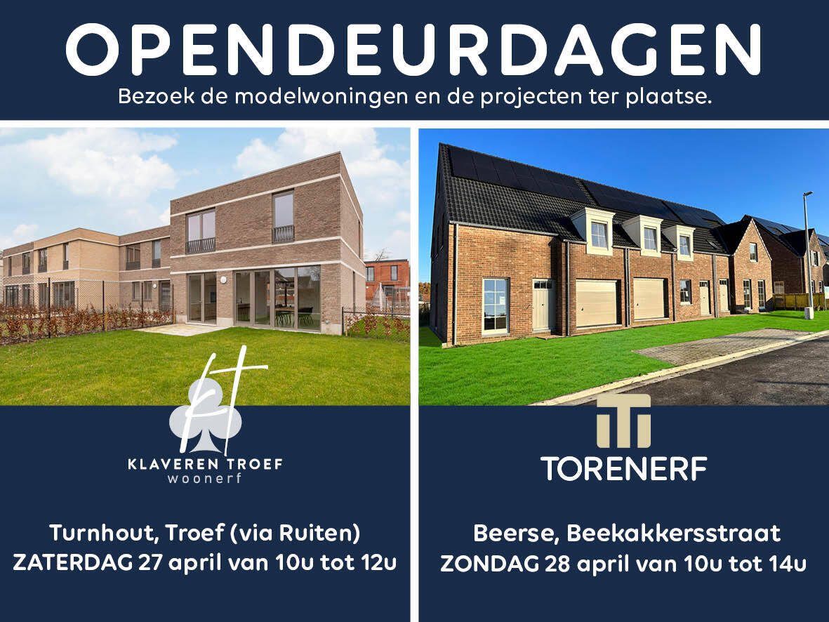nieuwbouw project Klaveren Troef huizen Turnhout kopen Torenerf huizen beerse
